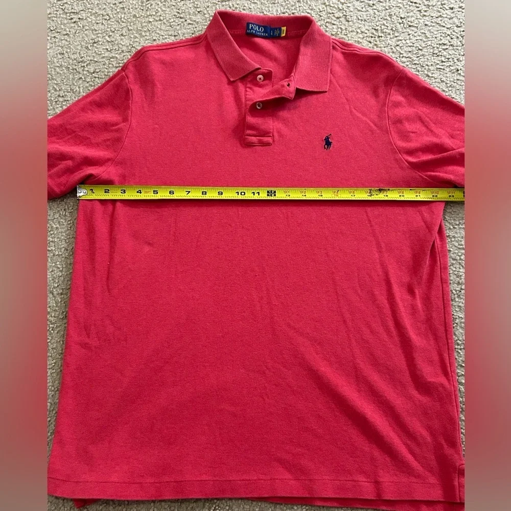 Polo Ralph Lauren Red Blue Pony Men’s Large Short Sleeve Polo Shirt